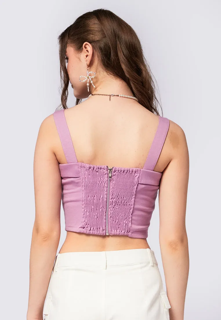 Button Up Crop Tanktop