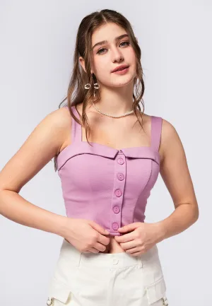 Button Up Crop Tanktop