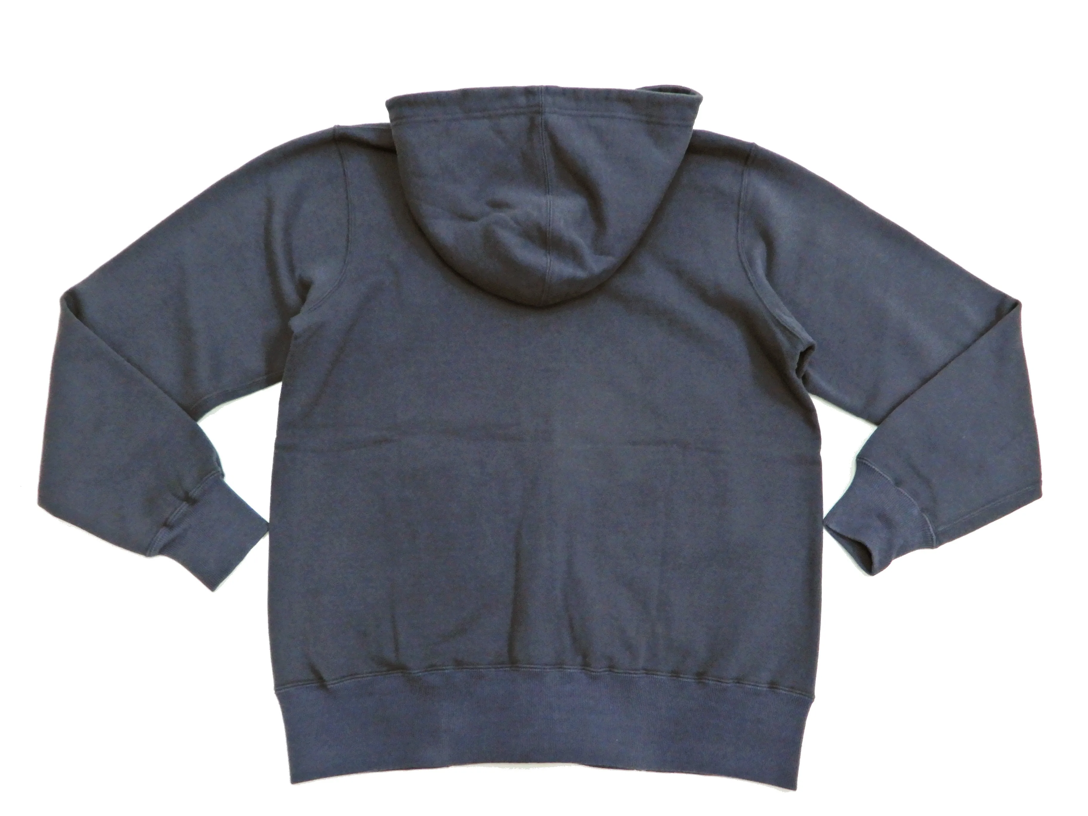 Buzz Rickson Hoodie Men's Plain Hoodie Zip Front Hooded Sweatshirt BR65623 Faded-Navy-Blue