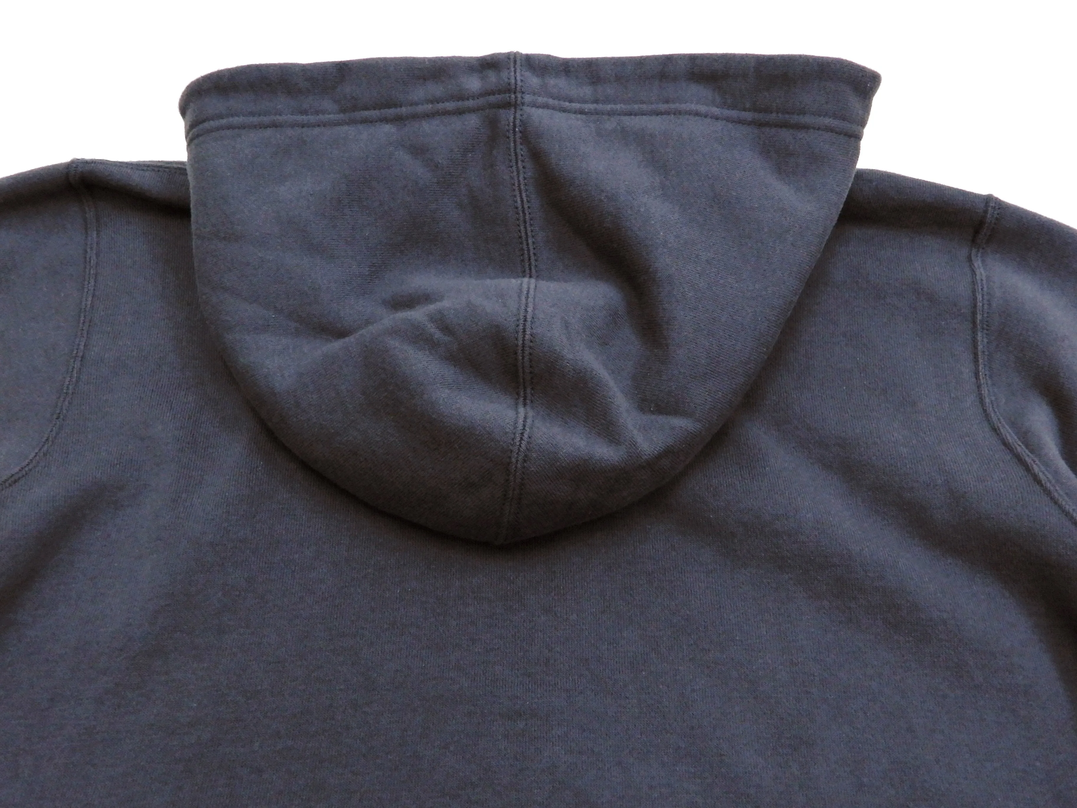 Buzz Rickson Hoodie Men's Plain Hoodie Zip Front Hooded Sweatshirt BR65623 Faded-Navy-Blue