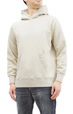 Buzz Rickson Plain Pullover Hoodie Men's Loop-wheeled Vintage Style Hooded Sweatshirt BR68914 131-Oatmeal