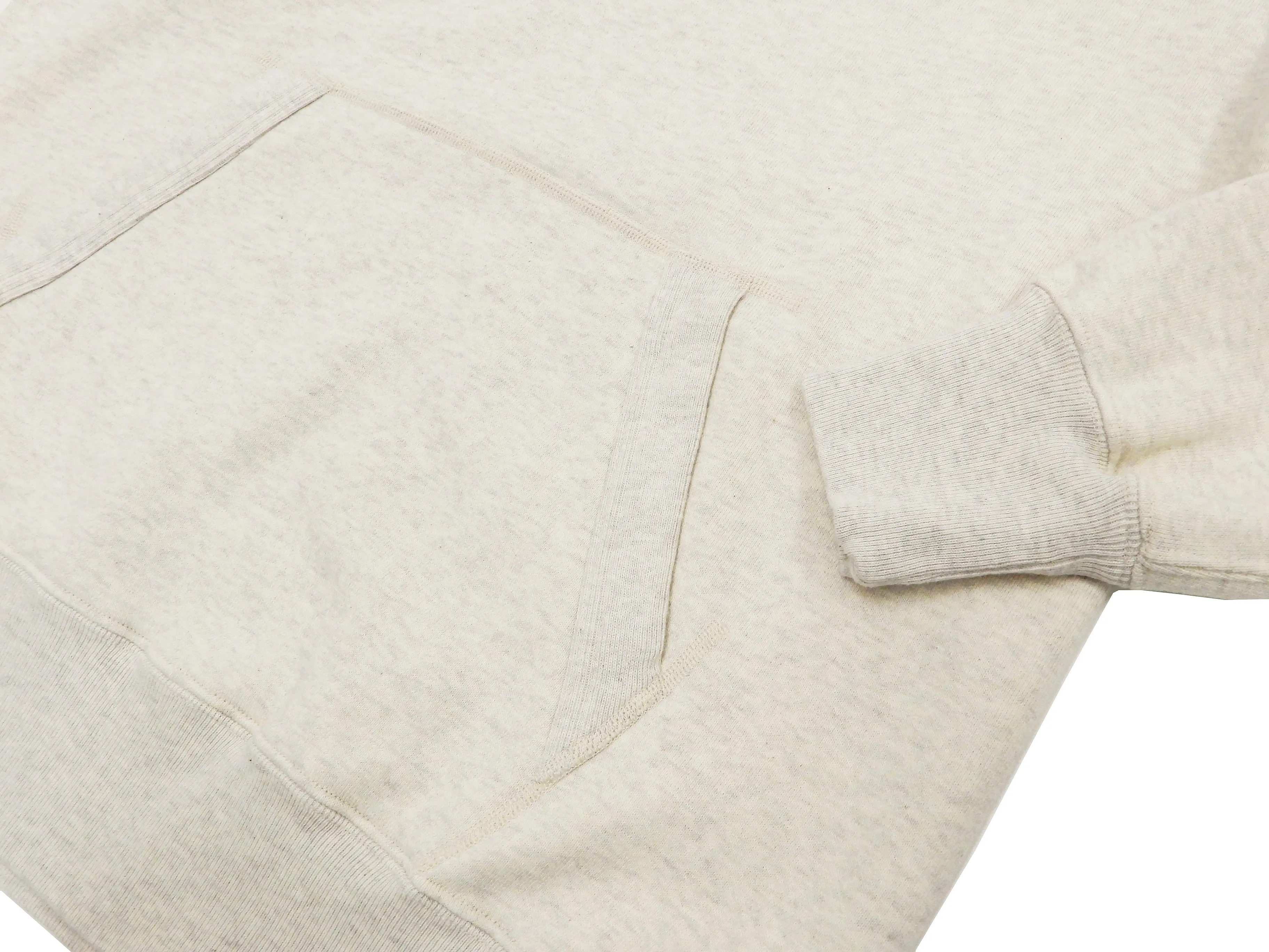 Buzz Rickson Plain Pullover Hoodie Men's Loop-wheeled Vintage Style Hooded Sweatshirt BR68914 131-Oatmeal