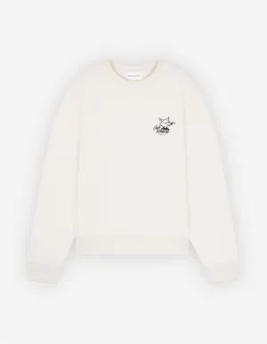 CAFÉ KITSUNÉ FOX RELAXED SWEATSHIRT TAPIOCA
