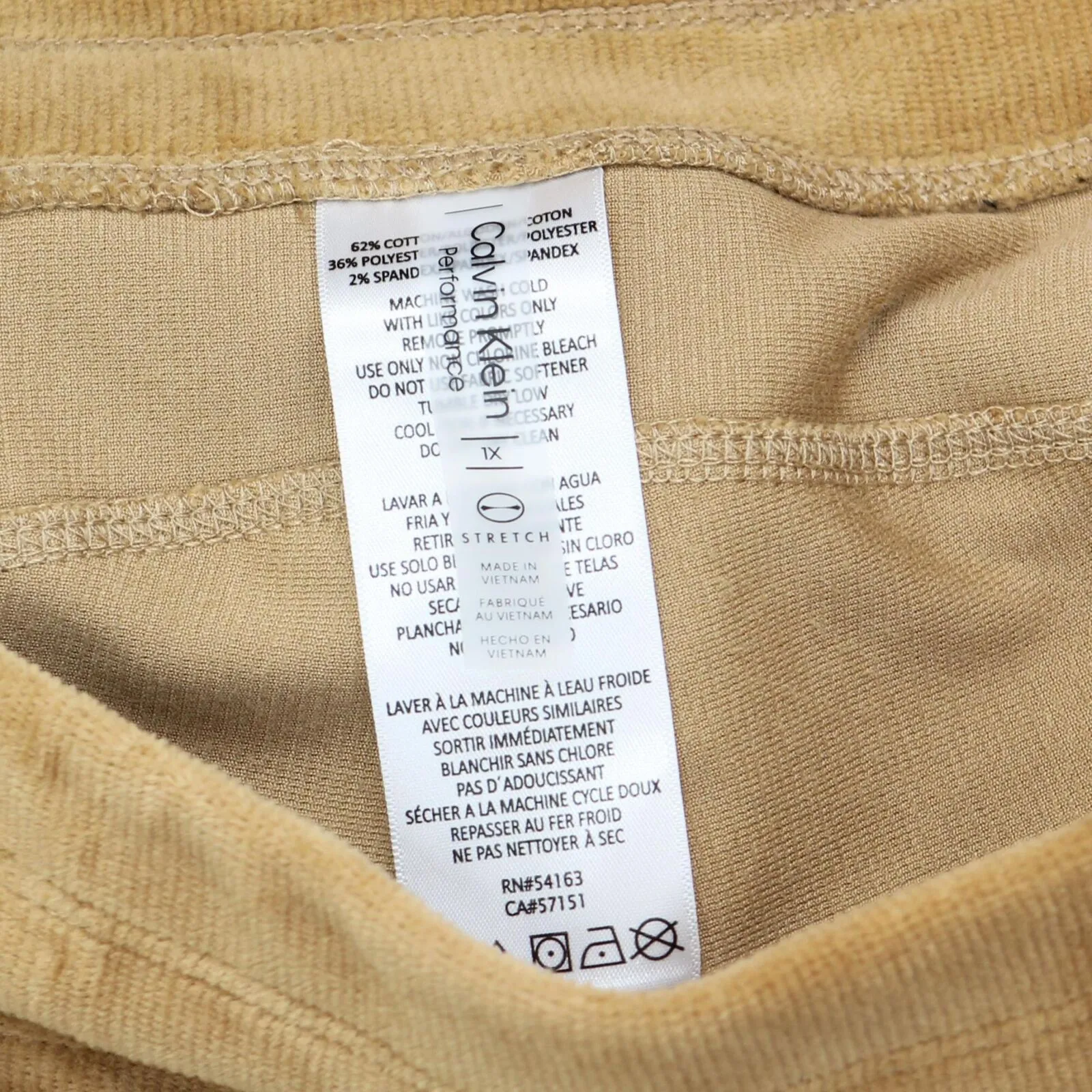 Calvin Klein Performance Plus Size High-Rise Wide-Leg Velour Pants Teak Brown 1X