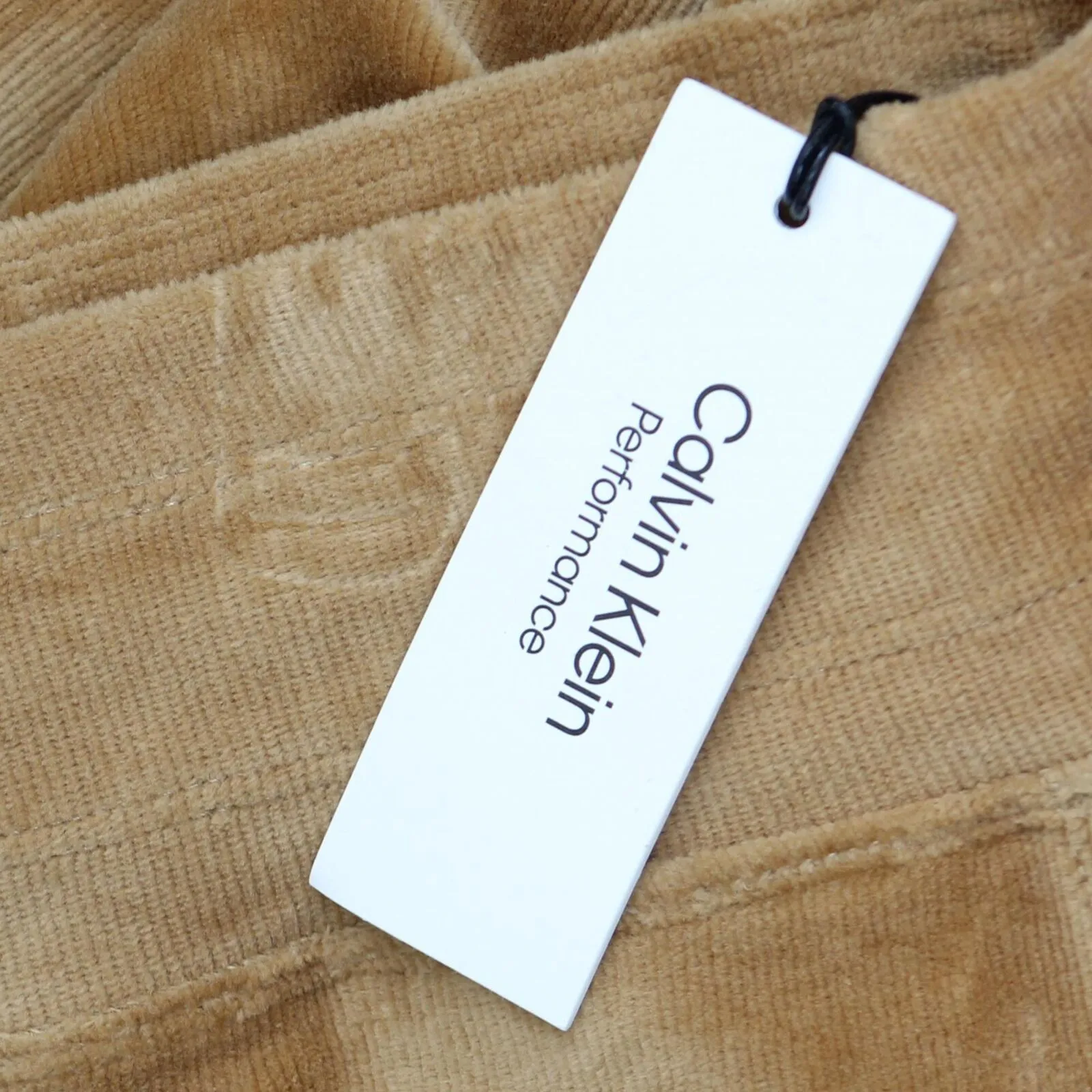 Calvin Klein Performance Plus Size High-Rise Wide-Leg Velour Pants Teak Brown 1X