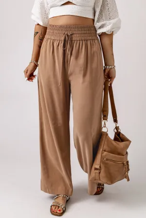 CAMEL WIDE LEG PANTS