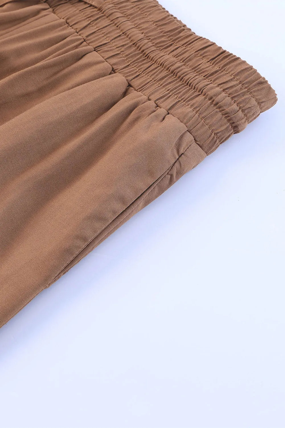 CAMEL WIDE LEG PANTS