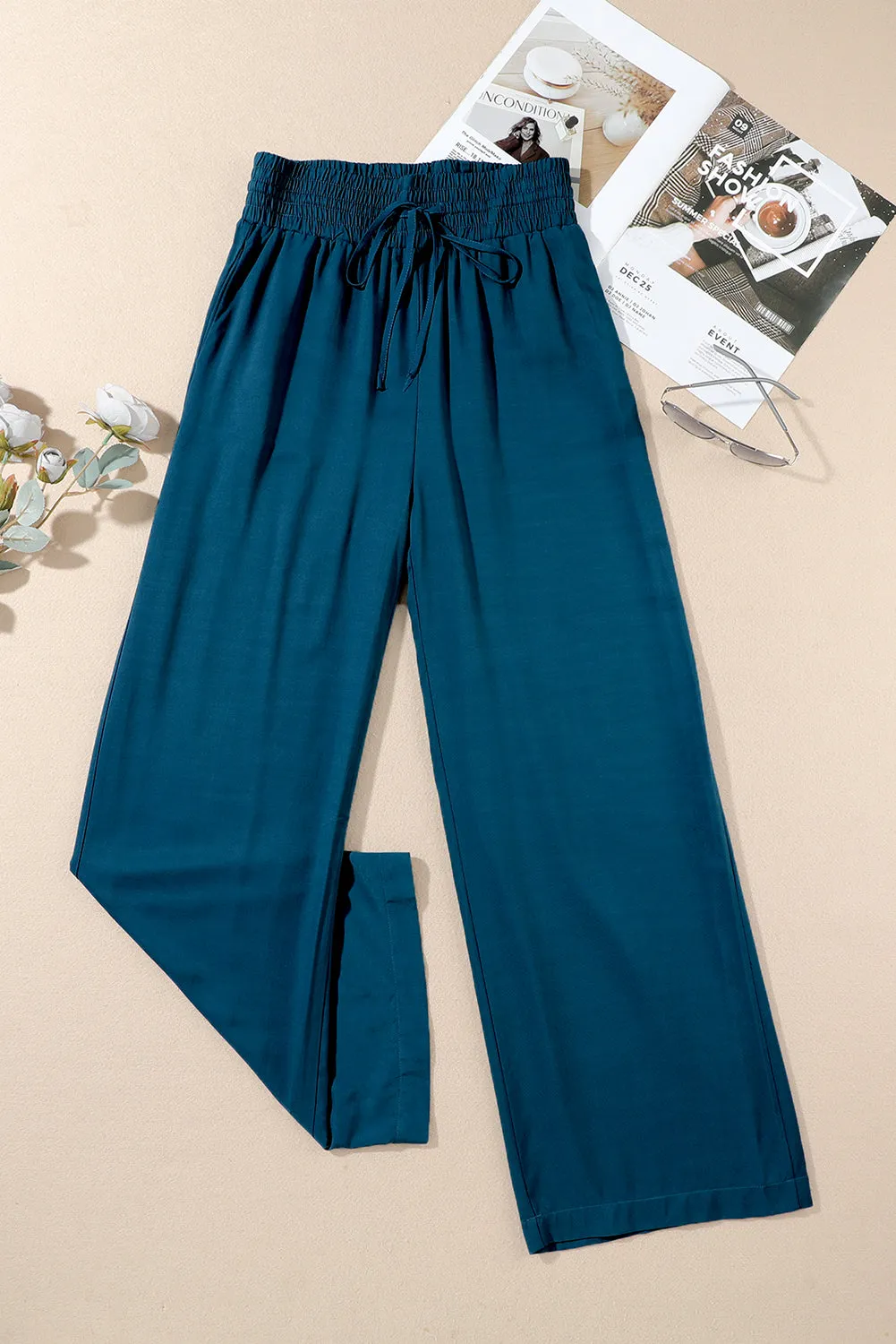 CAMEL WIDE LEG PANTS