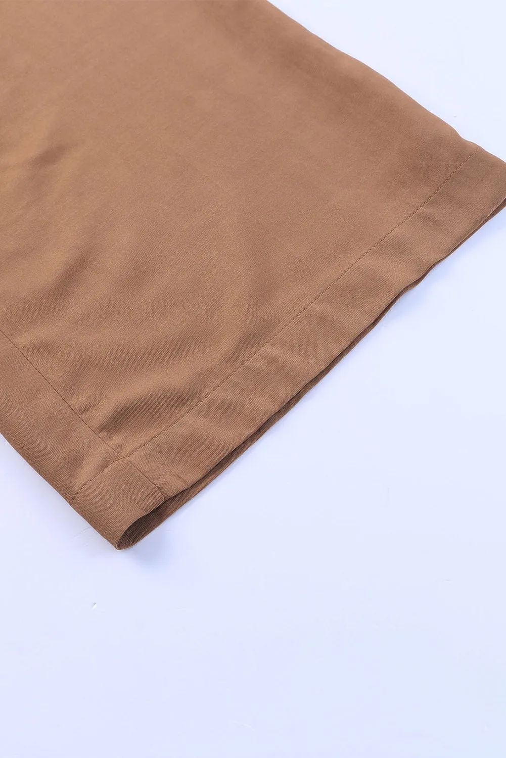 CAMEL WIDE LEG PANTS
