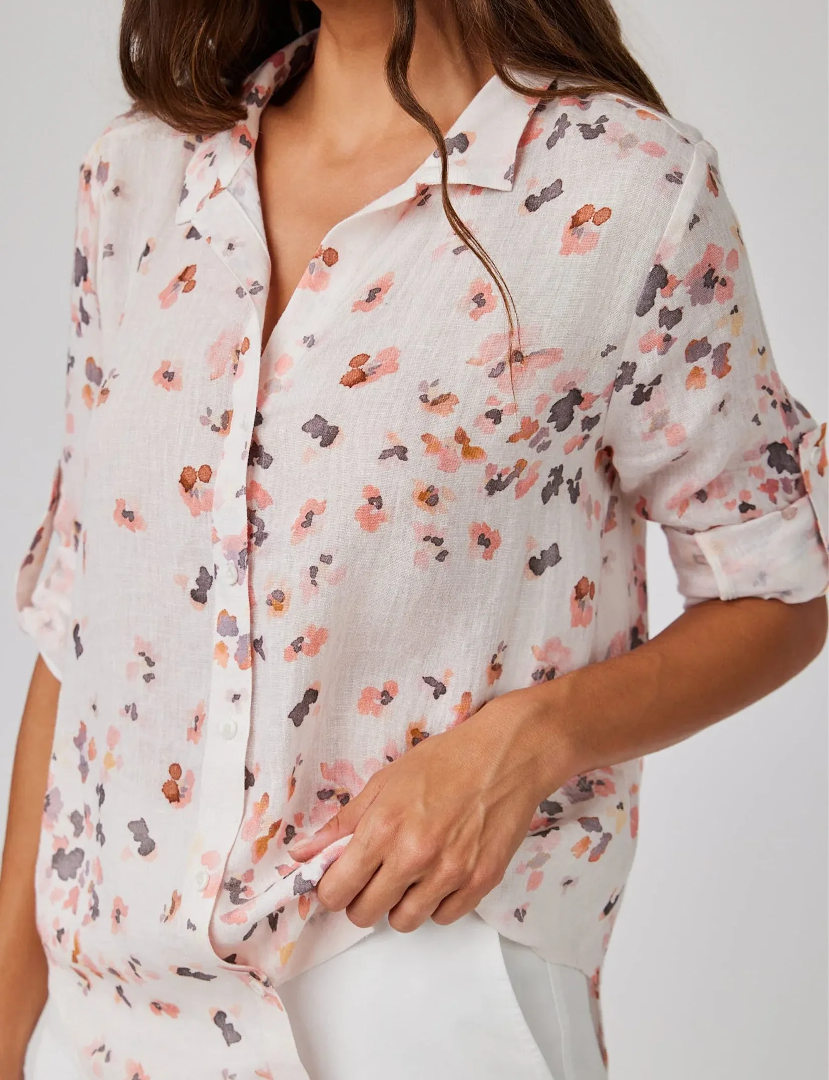 Capri Button Down, Hana Floral