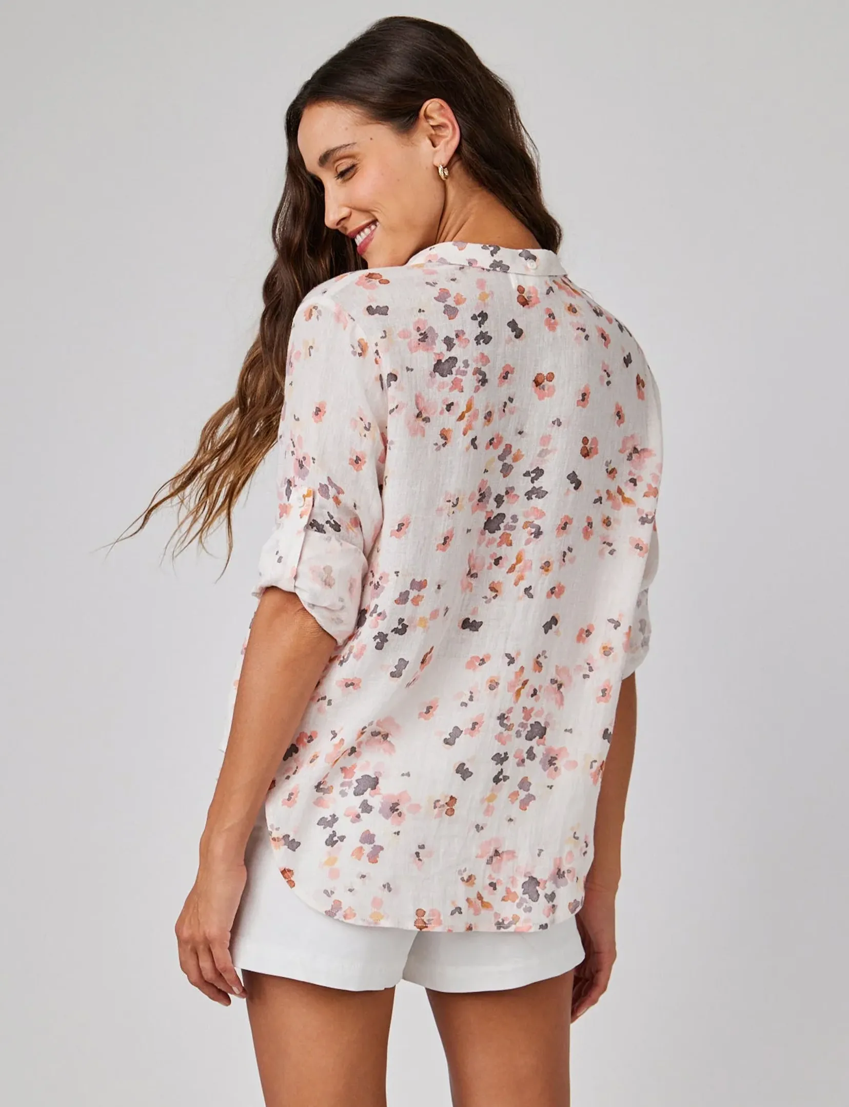 Capri Button Down, Hana Floral