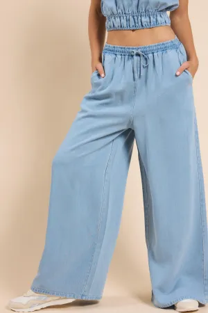 Chambray wide leg pants - Sadie and Sage