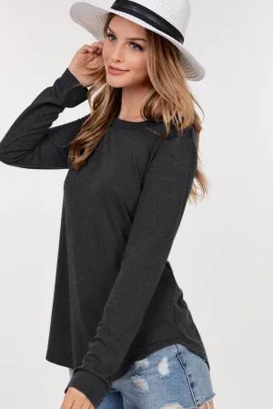 Charcoal Long Sleeve Top