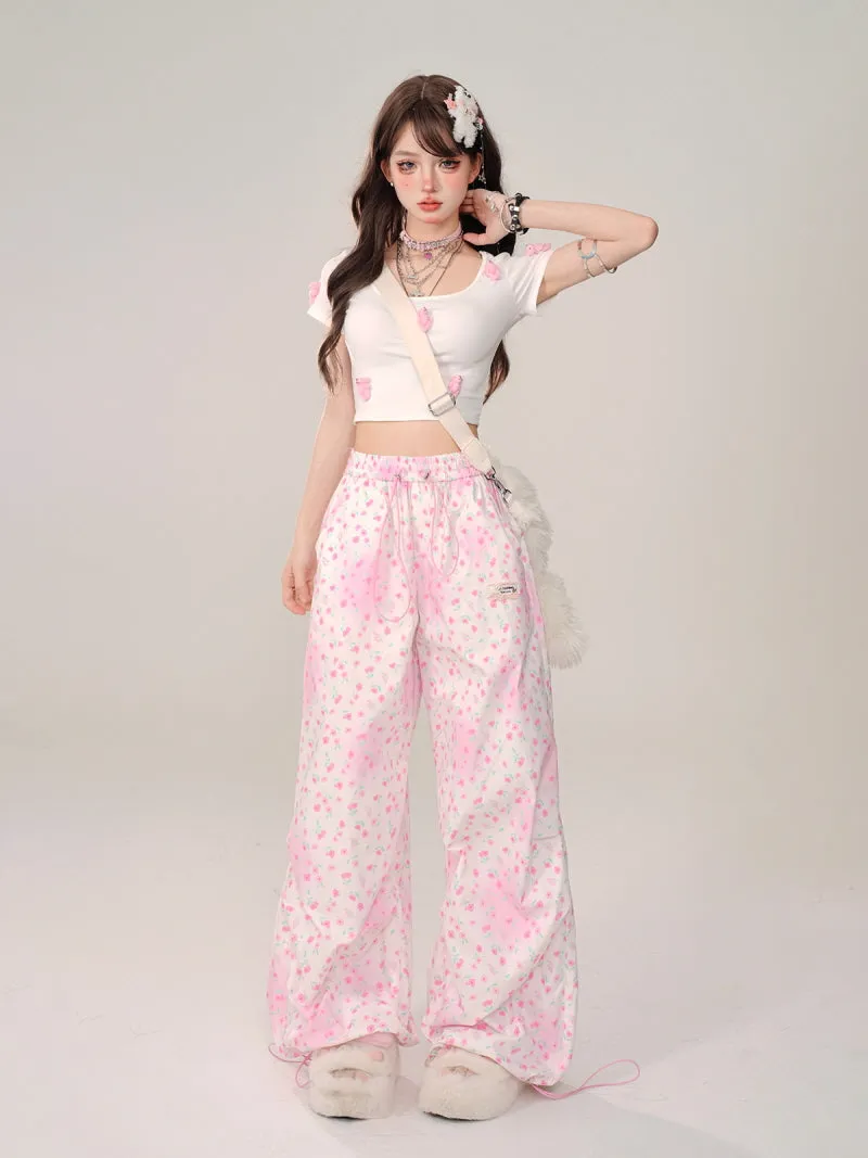 Cheeky Sweetheart Wide-leg Pants