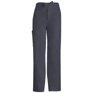 Cherokee Luxe 1022 Scrubs Pants Mens Fly Front Drawstring Pewter