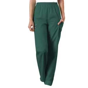 Cherokee Workwear 4200 Scrubs Pants Womens Natural Rise Tapered Pull-On Cargo Hunter Green