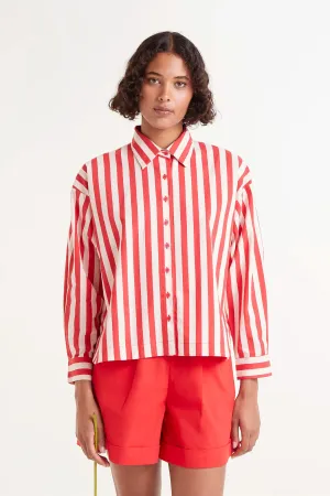 Cherry Stripe Button Down