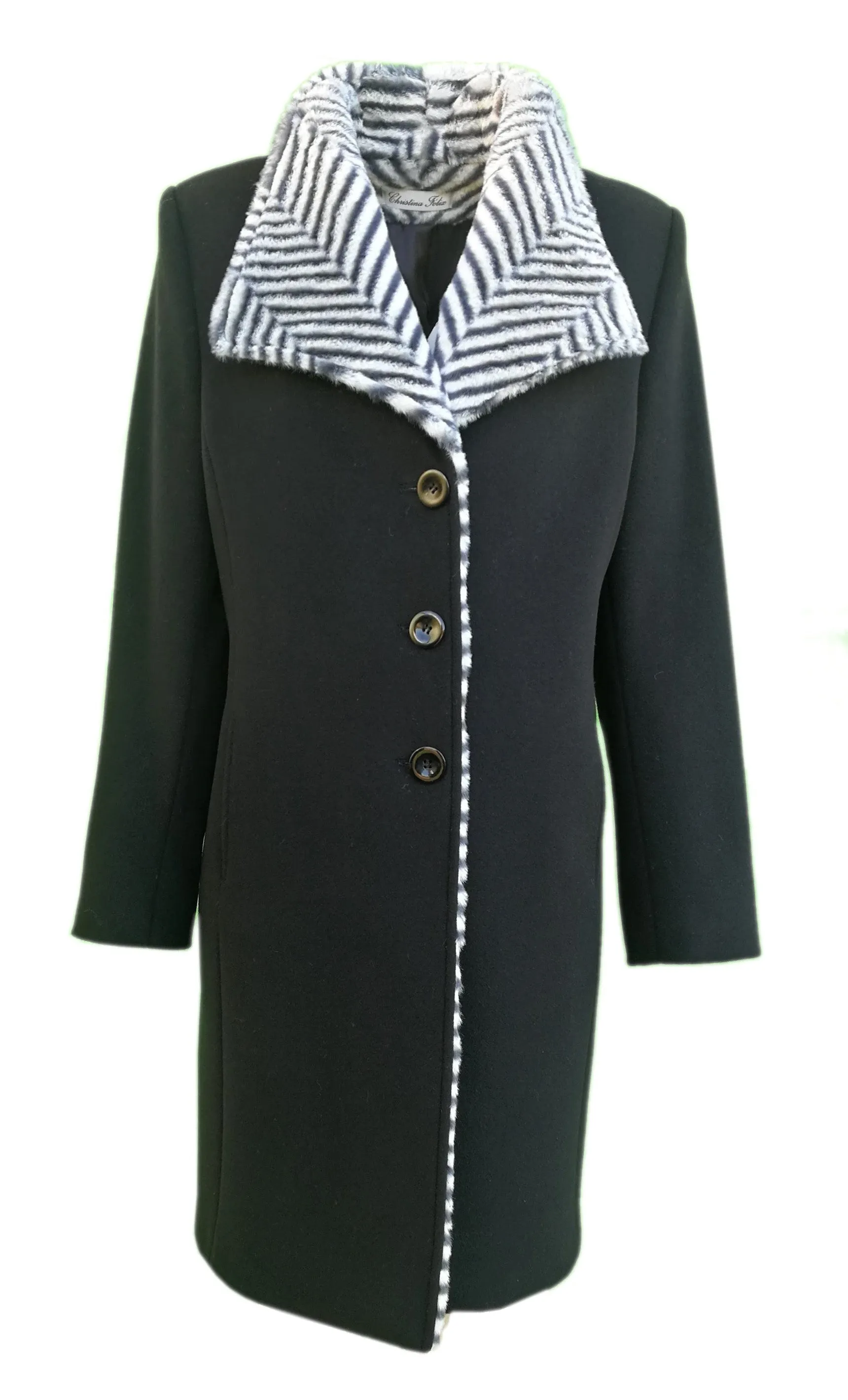 Christina Felix Fur Collar Coat
