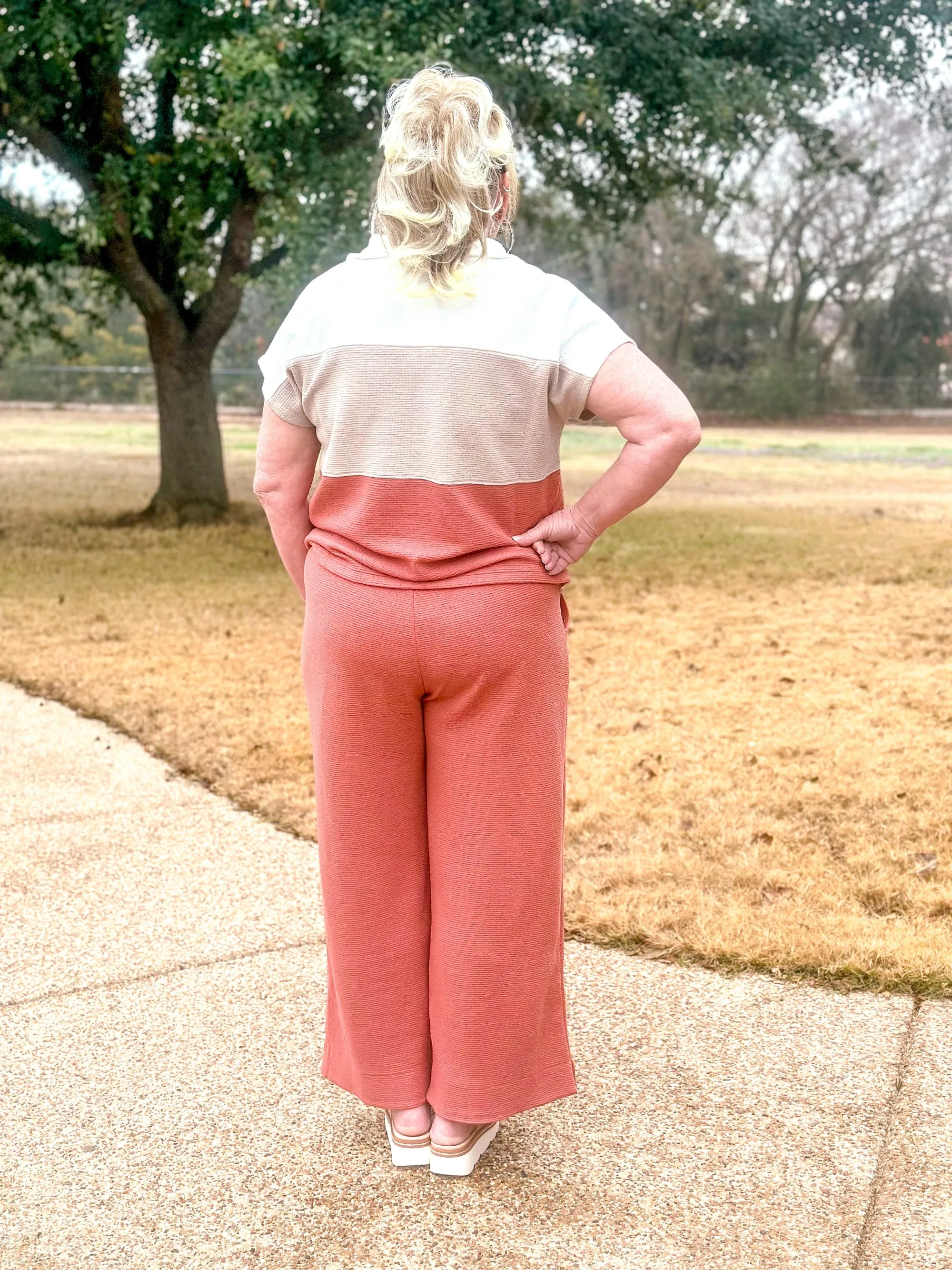 CLOUDY KNIT WIDE LEGGED BOTTOMS