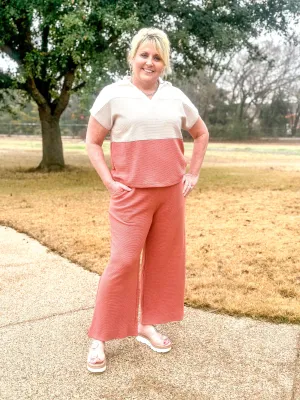CLOUDY KNIT WIDE LEGGED BOTTOMS