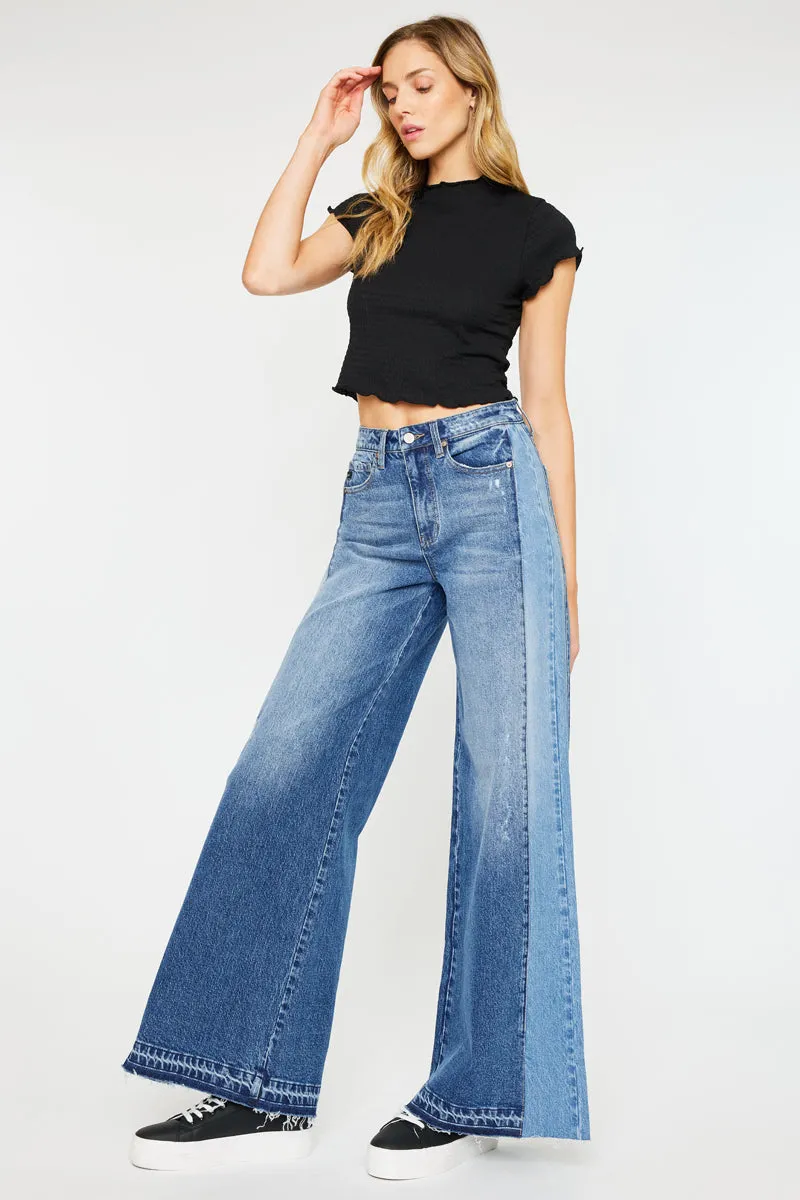 Clover High Rise Wide Leg Jeans
