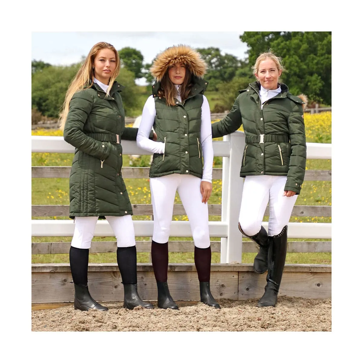 Coldstream Branxton Long Ladies Fern Green Quilted Coat