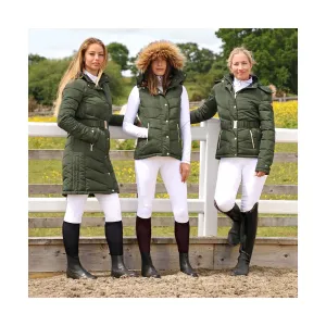 Coldstream Branxton Long Ladies Fern Green Quilted Coat