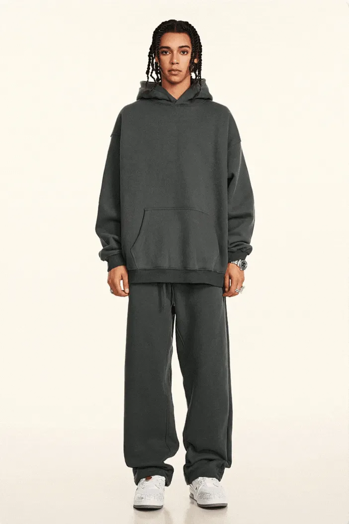 Concrete Grey Oversized Hoodie and Jogger Set