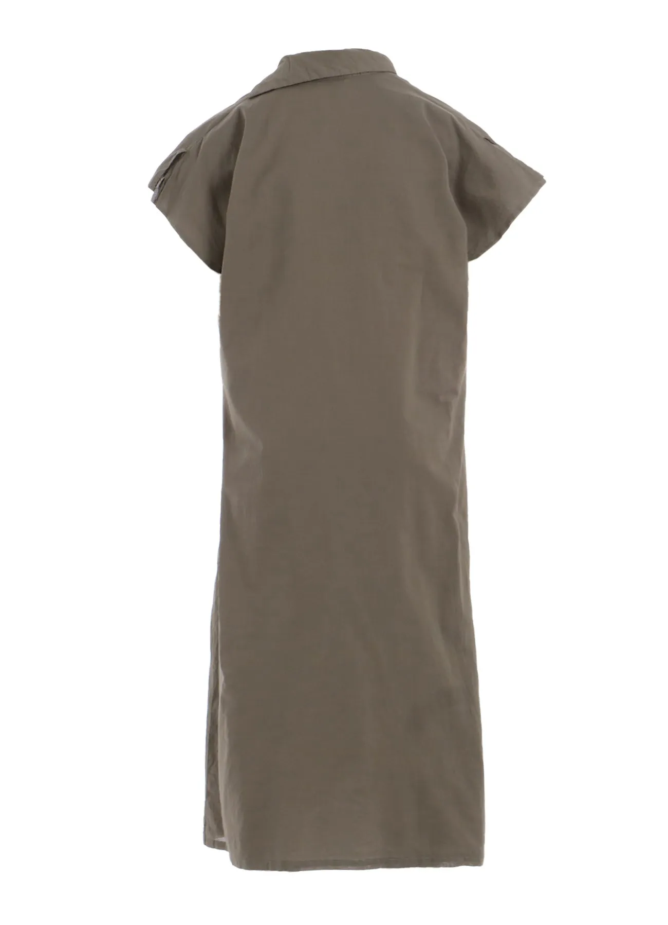 COTTON LAWN GARMENT DYE FRENCH SLEEVE DRESS