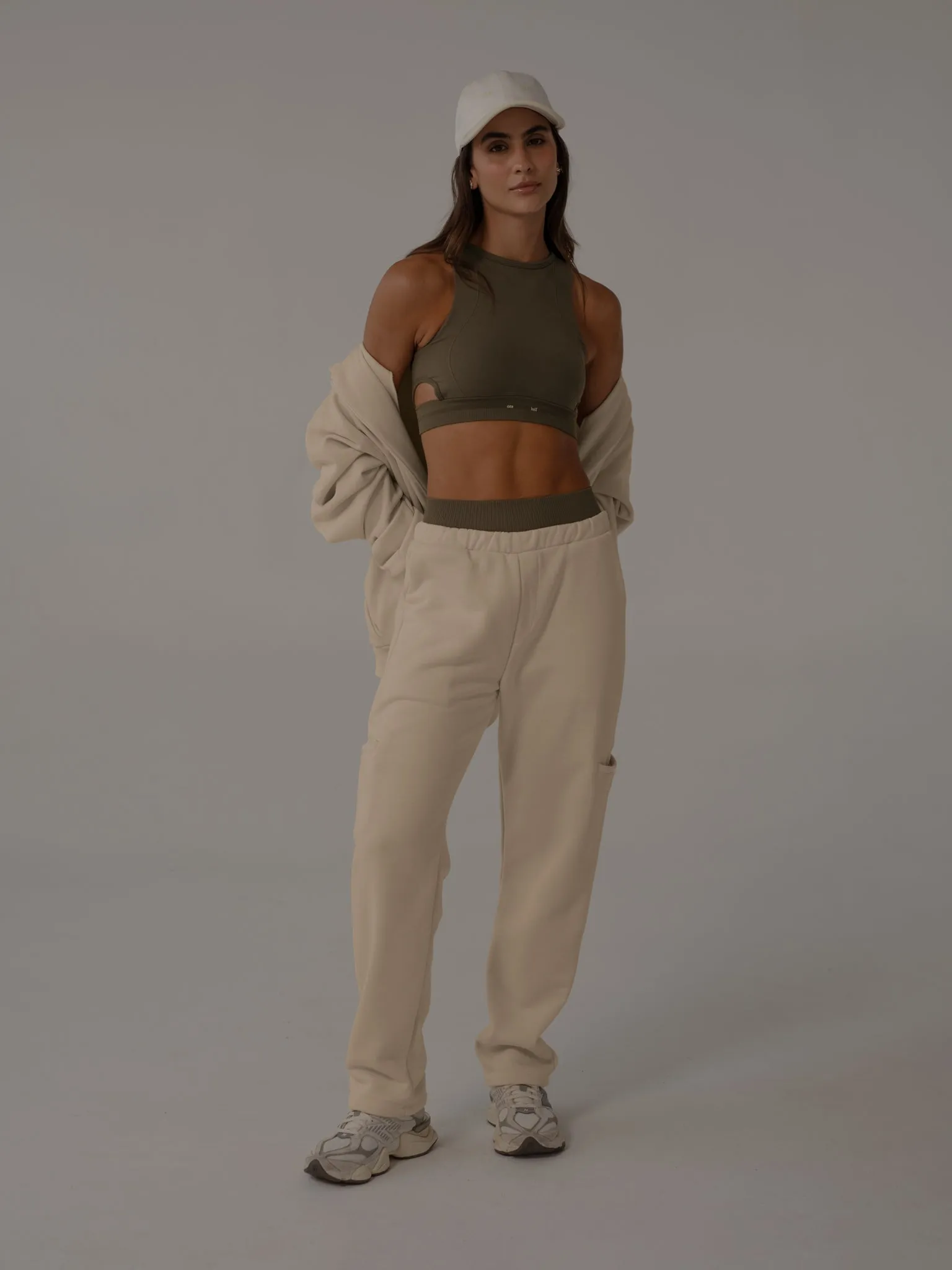 COTTON SWEATPANTS - CREAMY