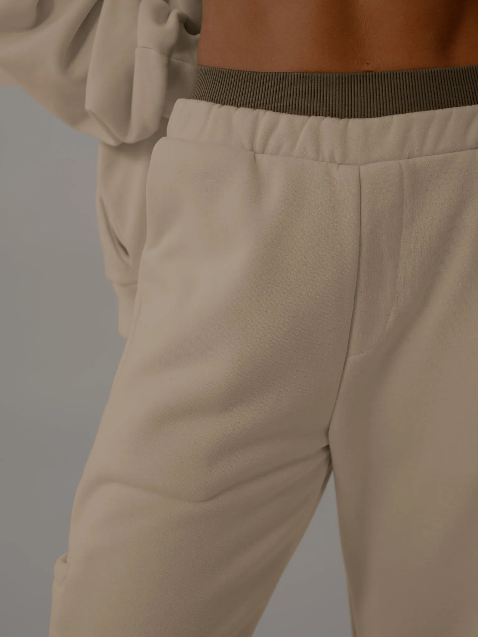 COTTON SWEATPANTS - CREAMY