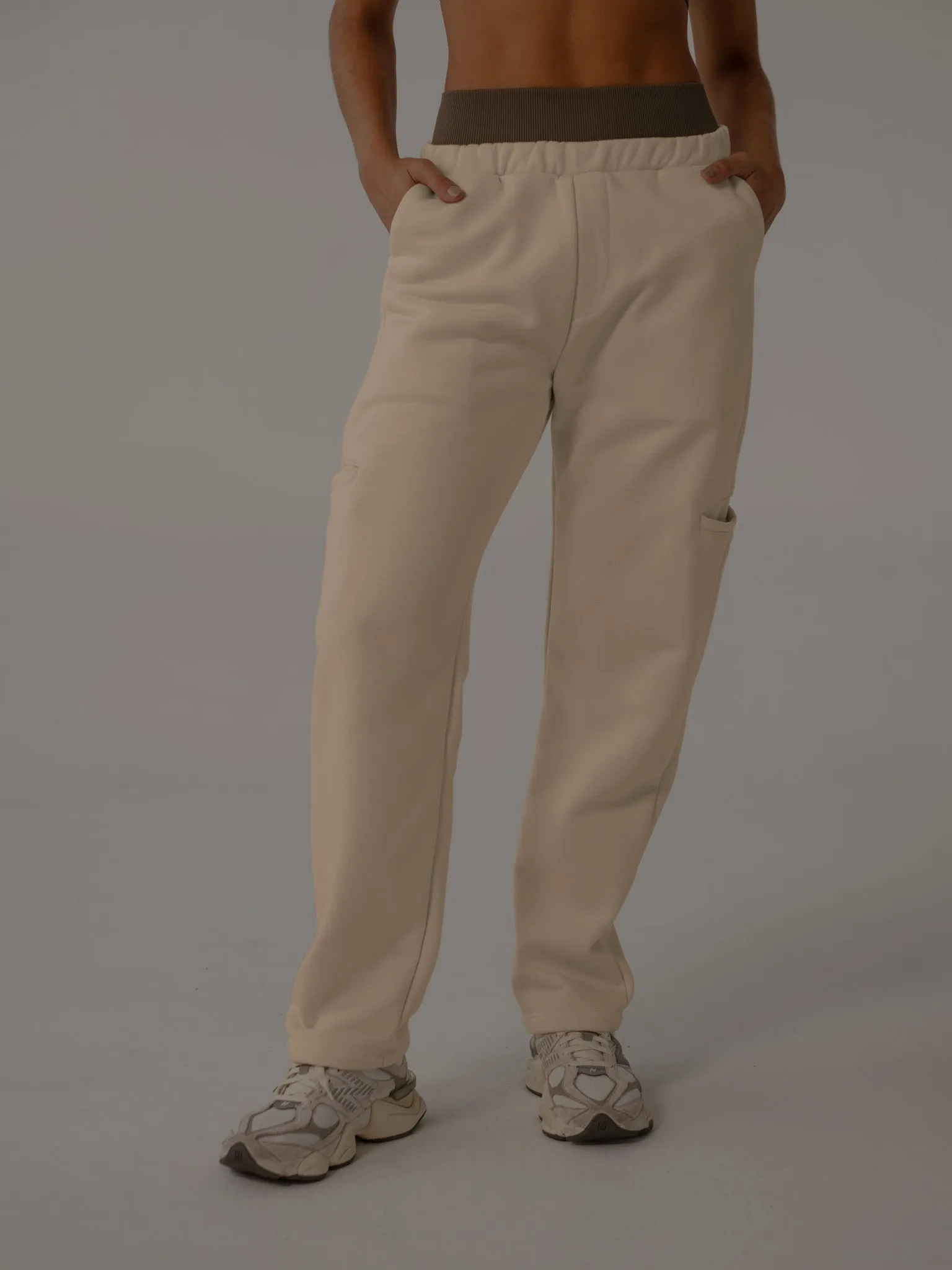 COTTON SWEATPANTS - CREAMY