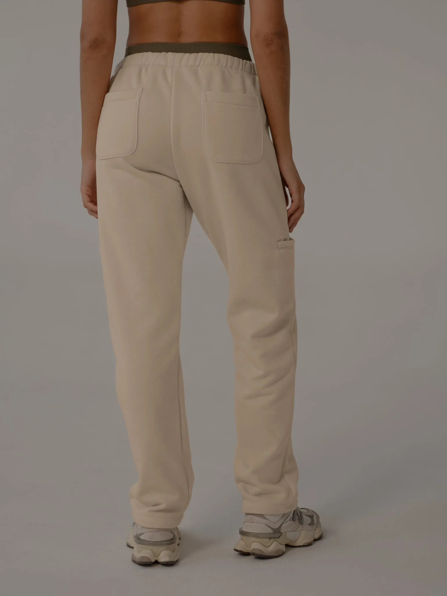 COTTON SWEATPANTS - CREAMY