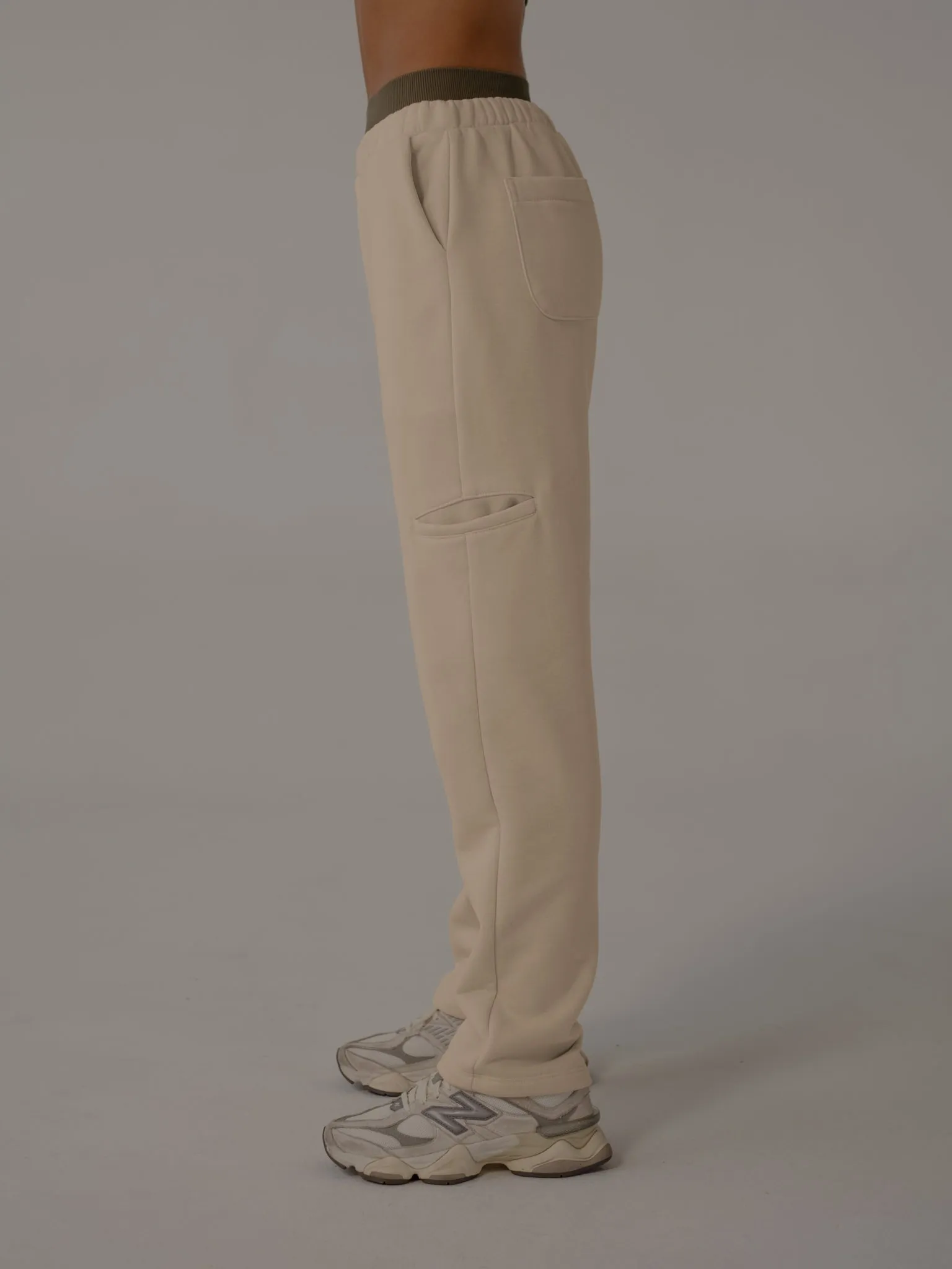 COTTON SWEATPANTS - CREAMY