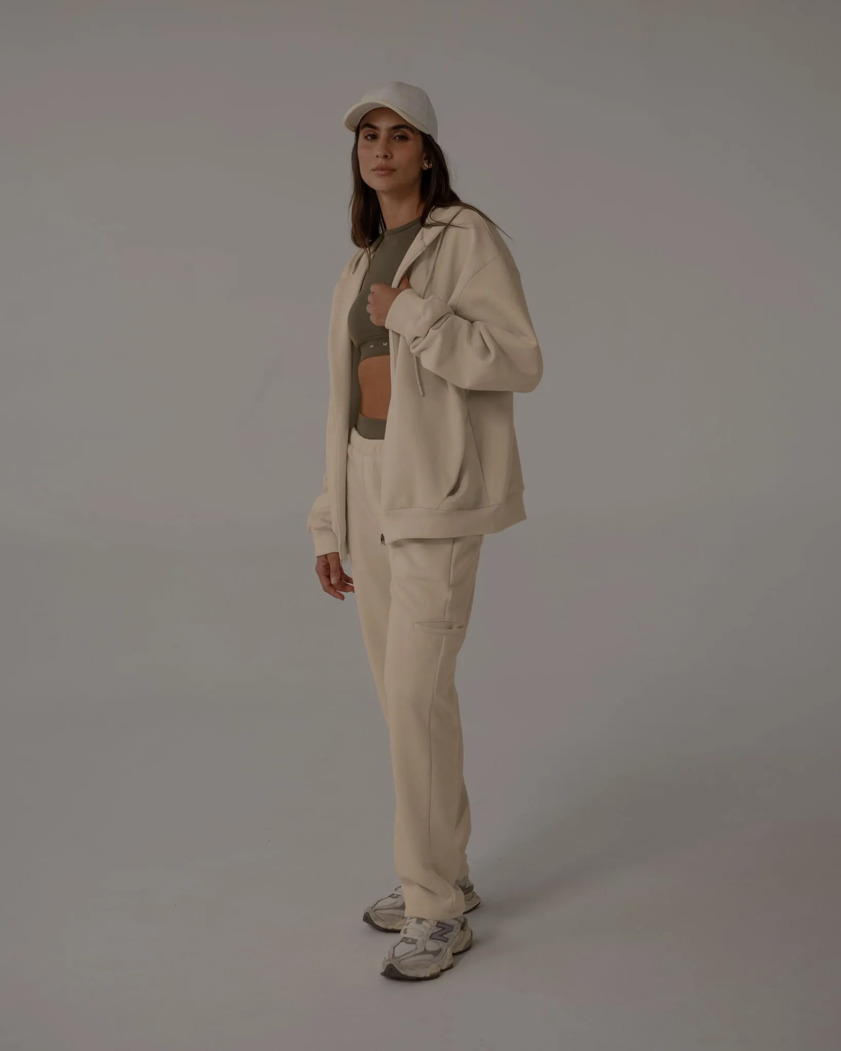 COTTON SWEATPANTS - CREAMY