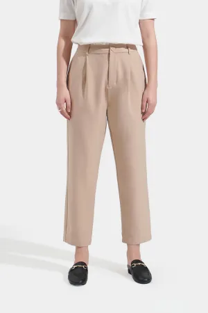 Cozy: Twill Tapered Trousers