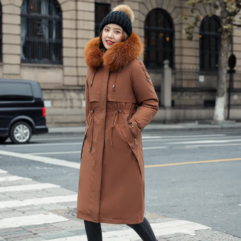 Cozy Women's Windproof Parka Featuring a Relaxed-Fit and Quilted Construction