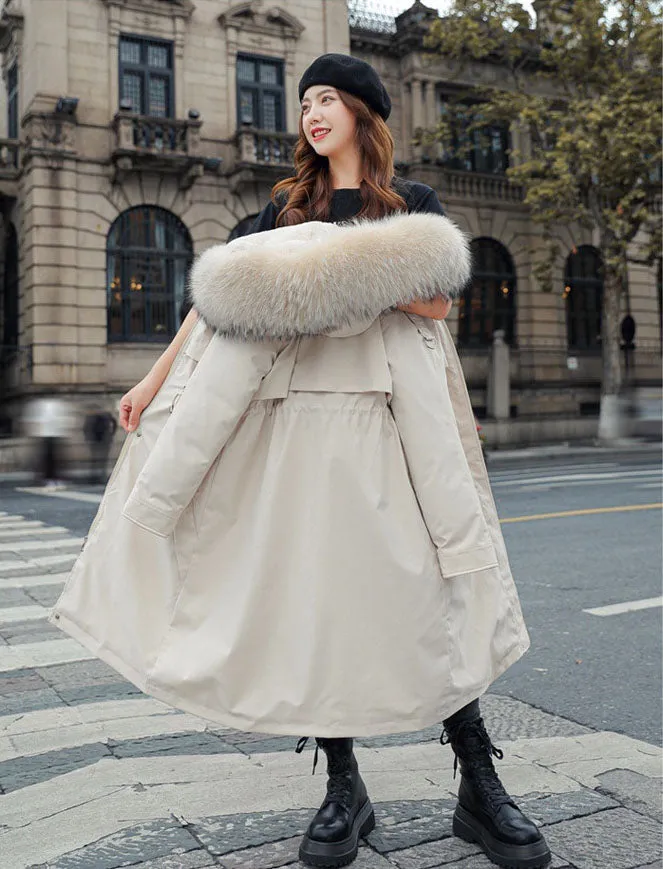Cozy Women's Windproof Parka Featuring a Relaxed-Fit and Quilted Construction