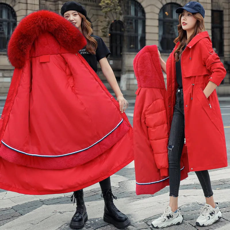 Cozy Women's Windproof Parka Featuring a Relaxed-Fit and Quilted Construction