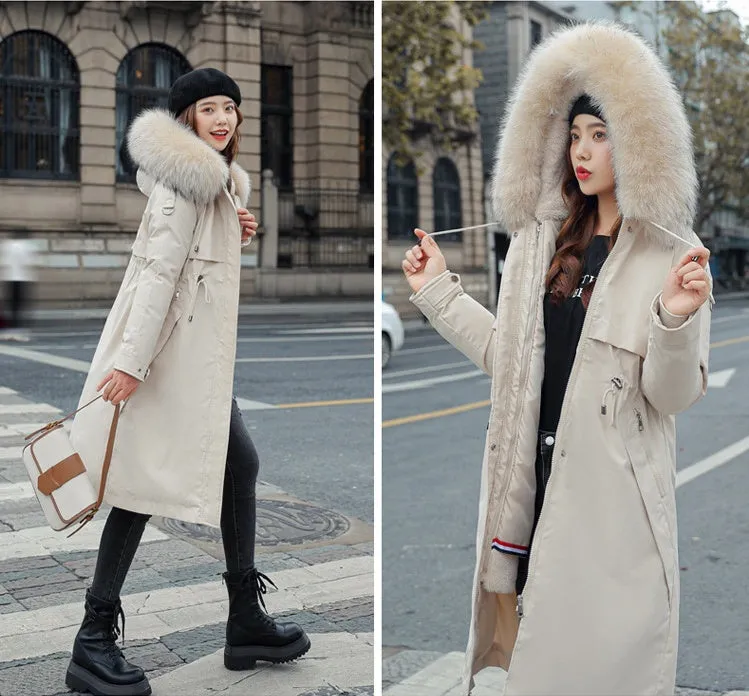 Cozy Women's Windproof Parka Featuring a Relaxed-Fit and Quilted Construction