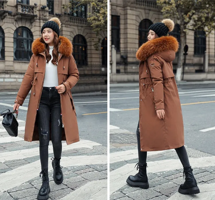 Cozy Women's Windproof Parka Featuring a Relaxed-Fit and Quilted Construction