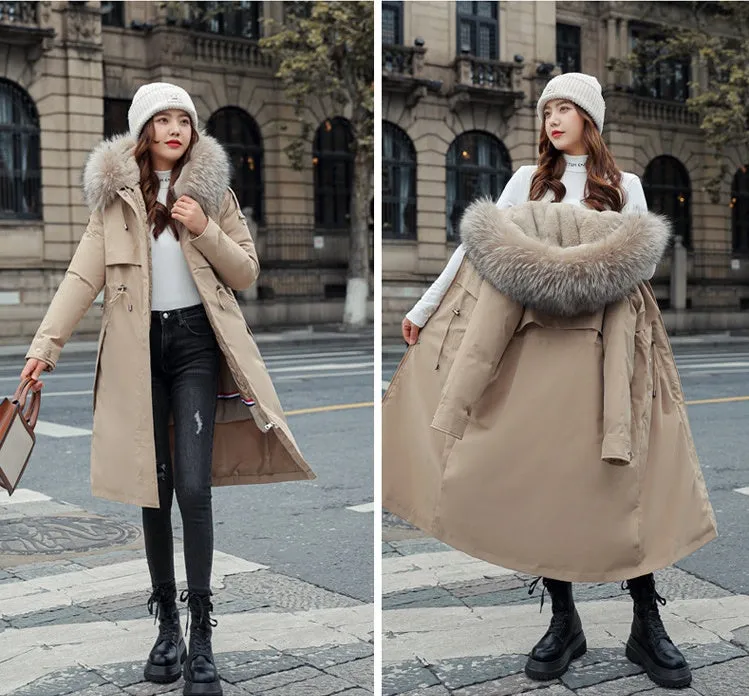 Cozy Women's Windproof Parka Featuring a Relaxed-Fit and Quilted Construction