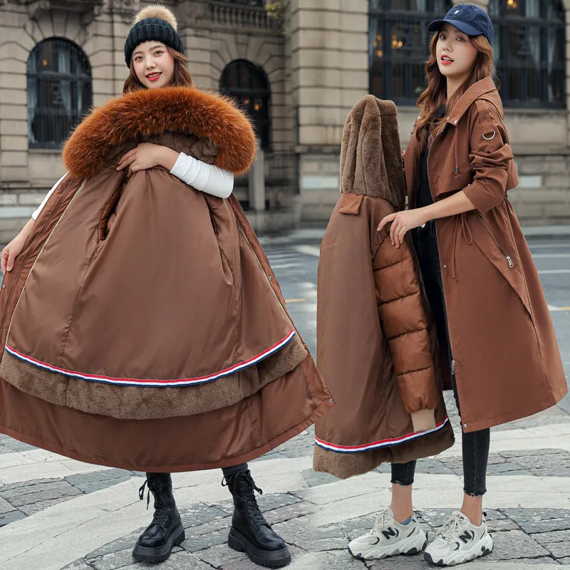 Cozy Women's Windproof Parka Featuring a Relaxed-Fit and Quilted Construction