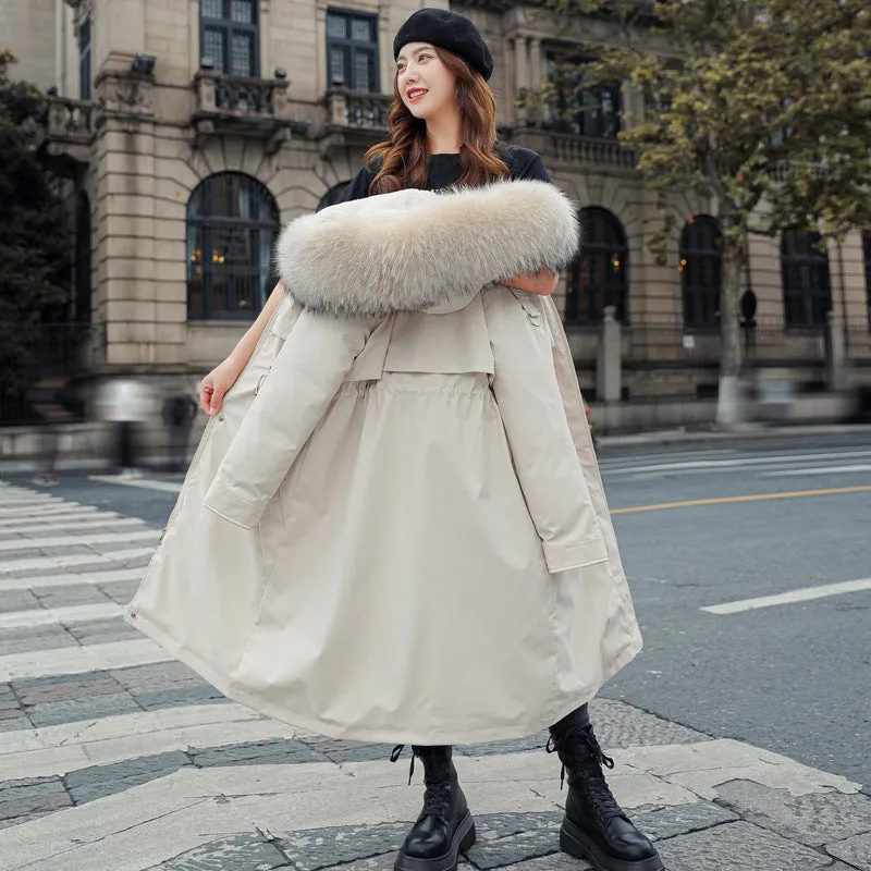 Cozy Women's Windproof Parka Featuring a Relaxed-Fit and Quilted Construction