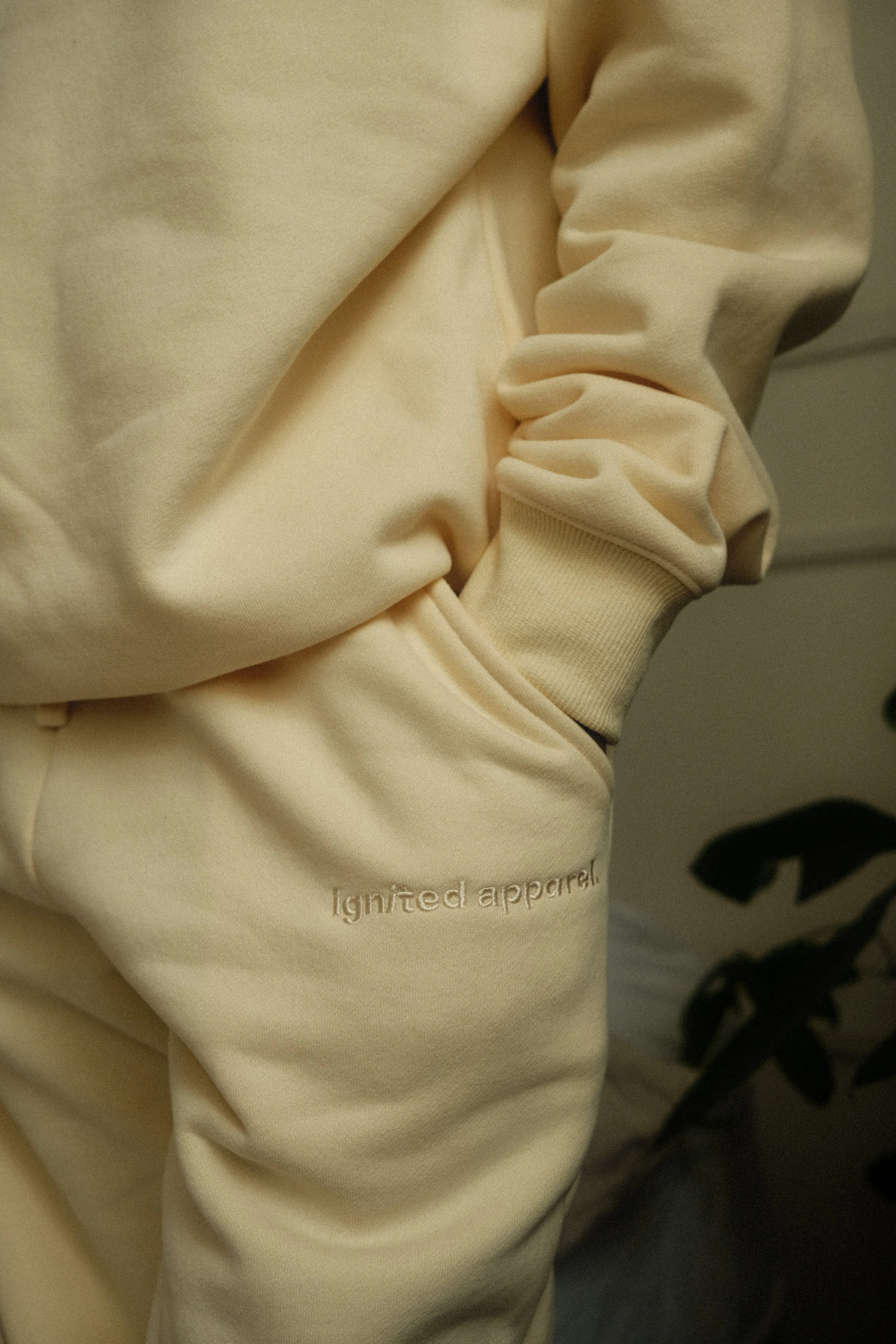 Cream Sweatpants