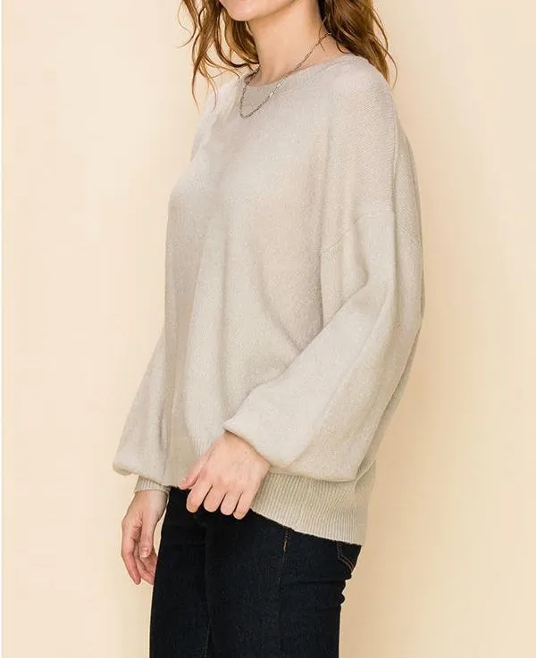 Crew Neck Drop Shoulder Sweater