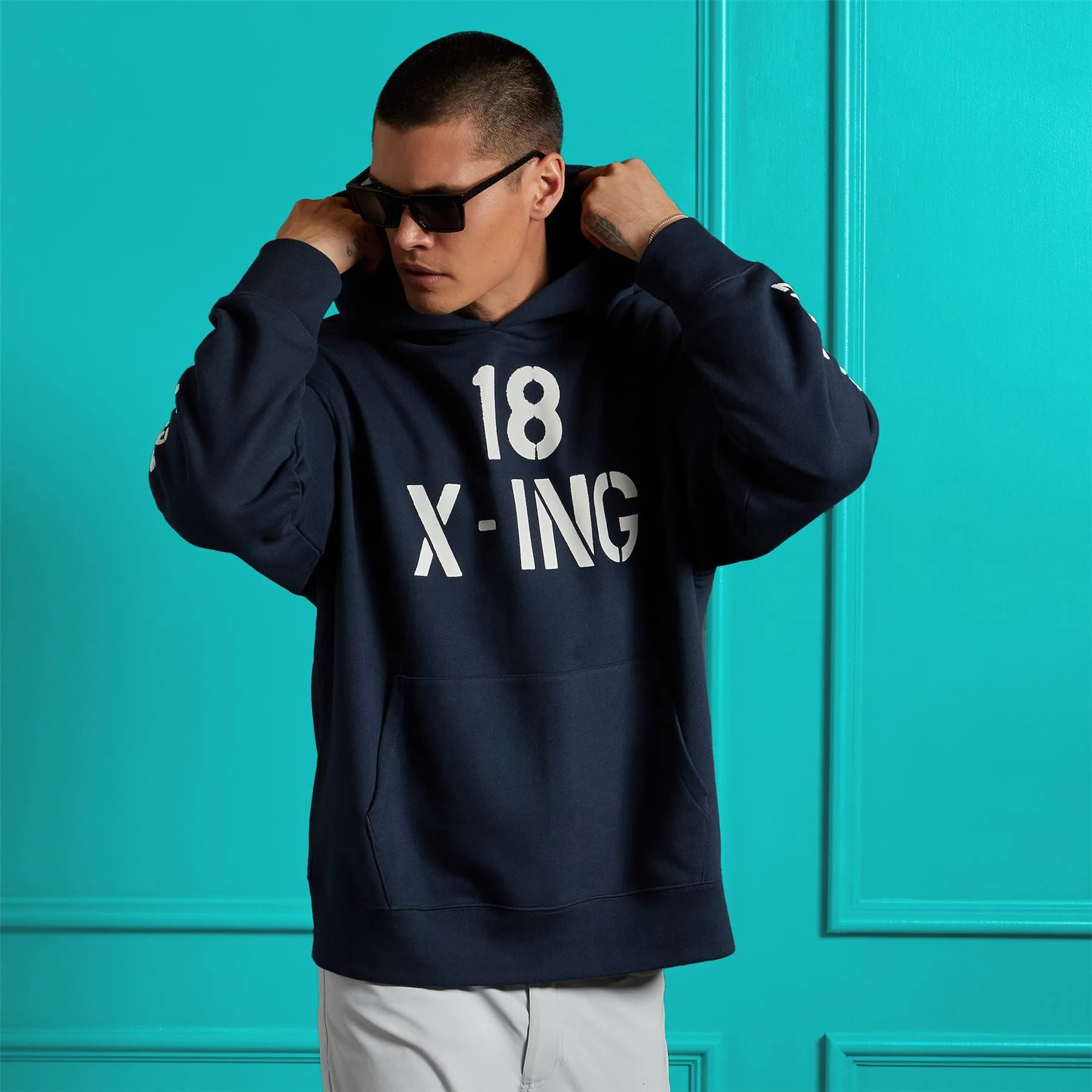 Crew Oversized French Terry Hoodie Twilight