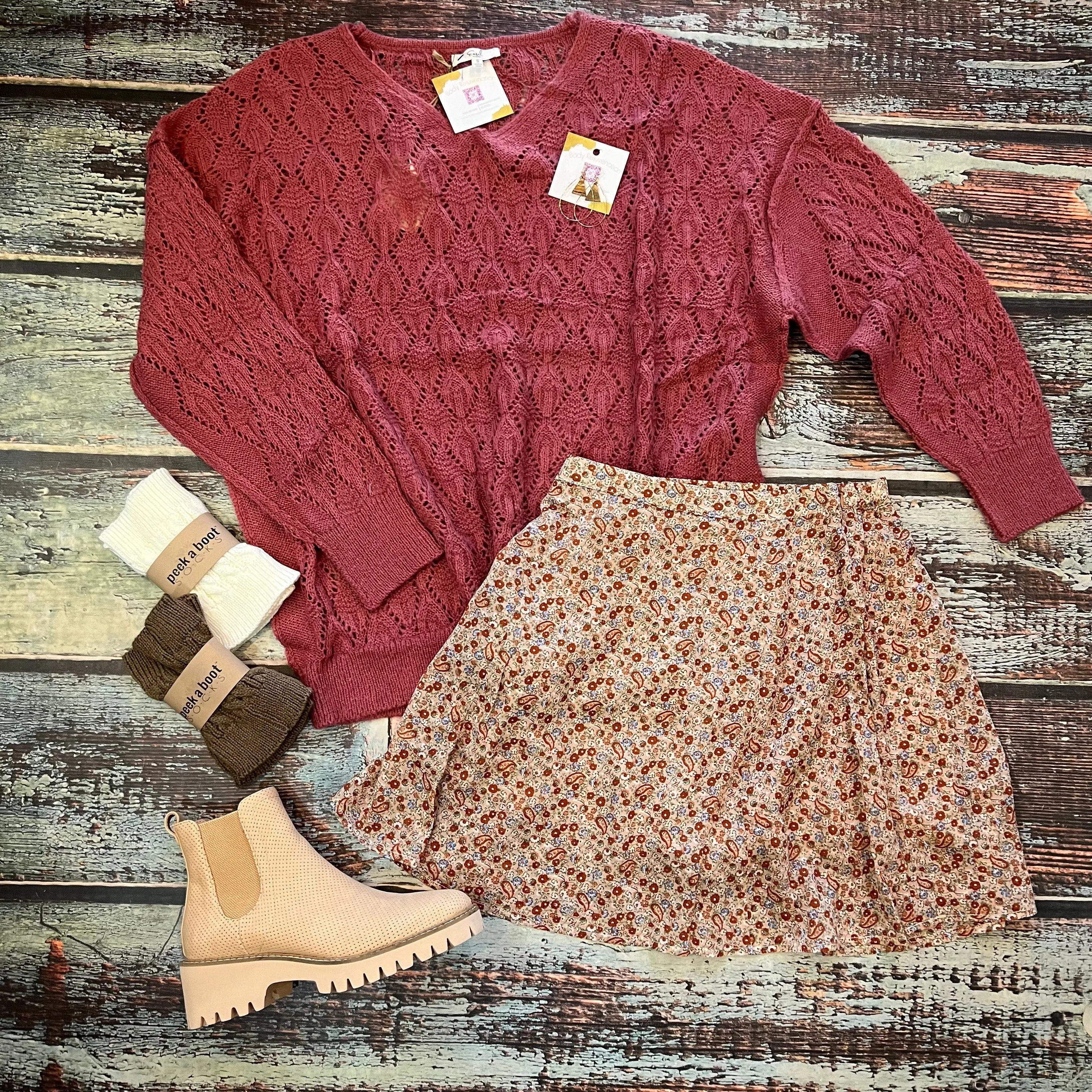 Crimson Knit Sweater