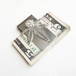 Crystal Weed Money Clip