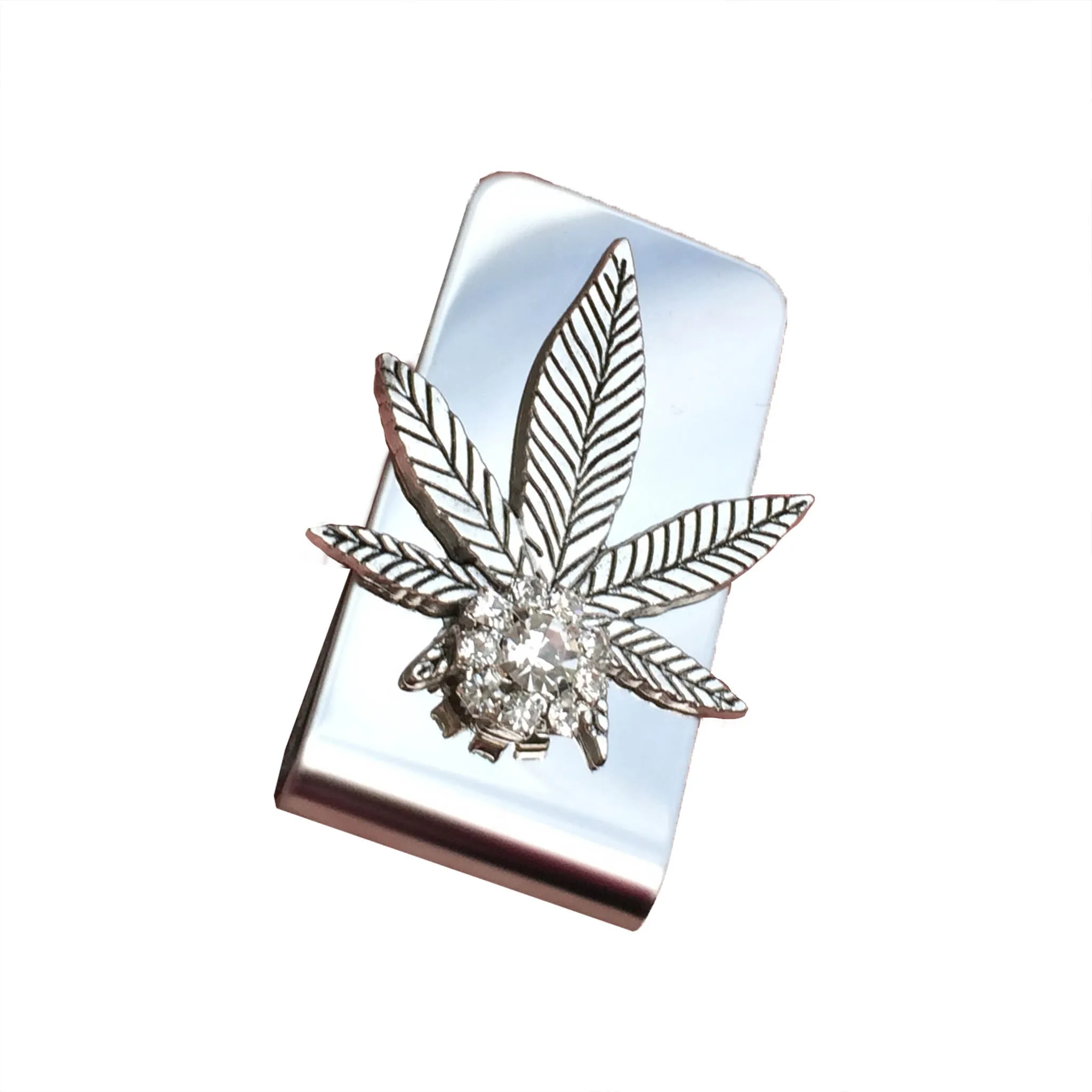 Crystal Weed Money Clip